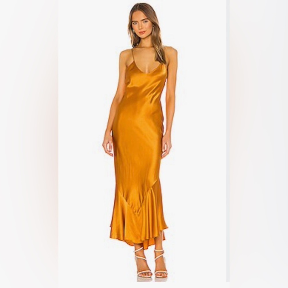 ALIX NYC Seneca dress in saffron 100% silk